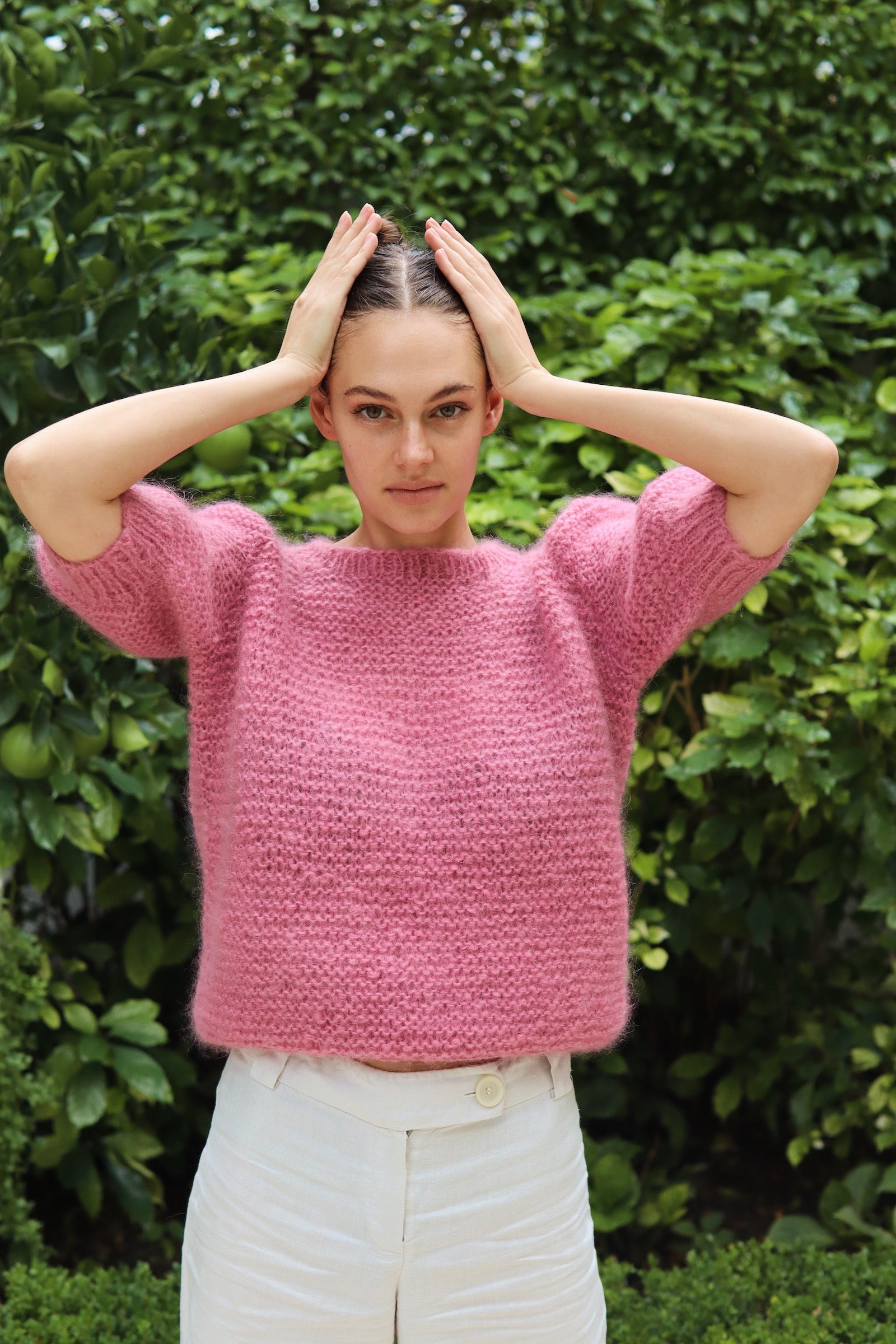 Mohair Puff Blouse Single Knit | Peony – Chommies