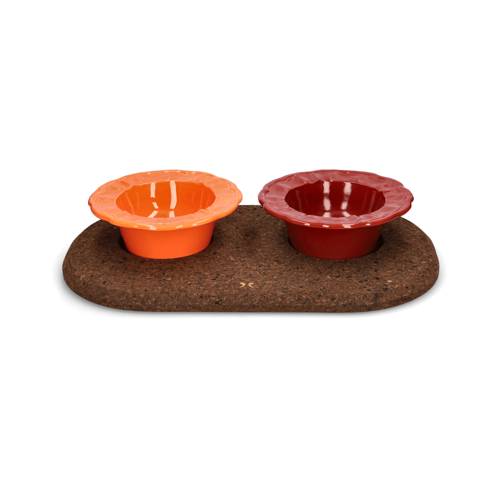 Ceramic Boujee Dog Bowl | Tangerine