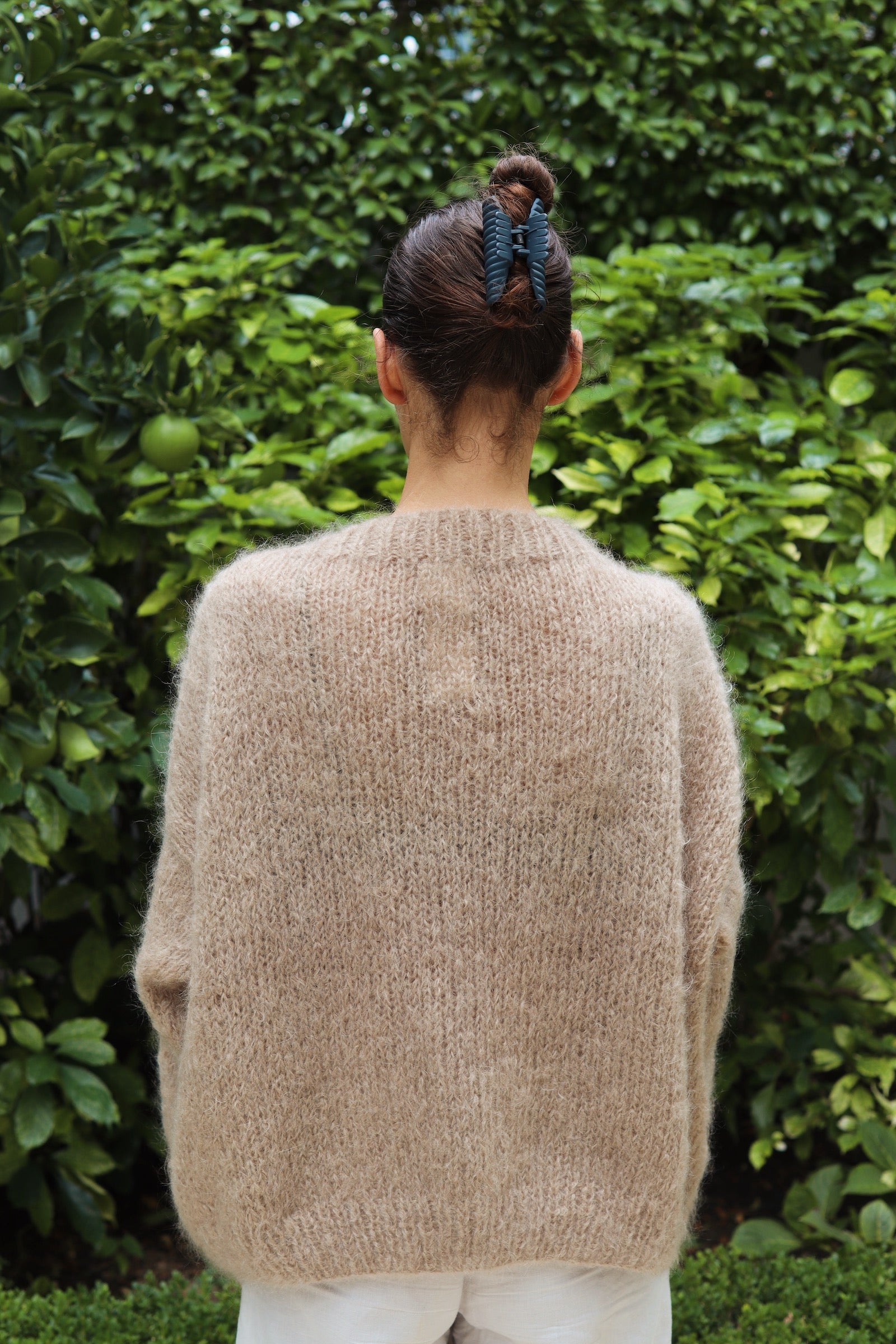 Mohair Cardigan Single Knit | Camel