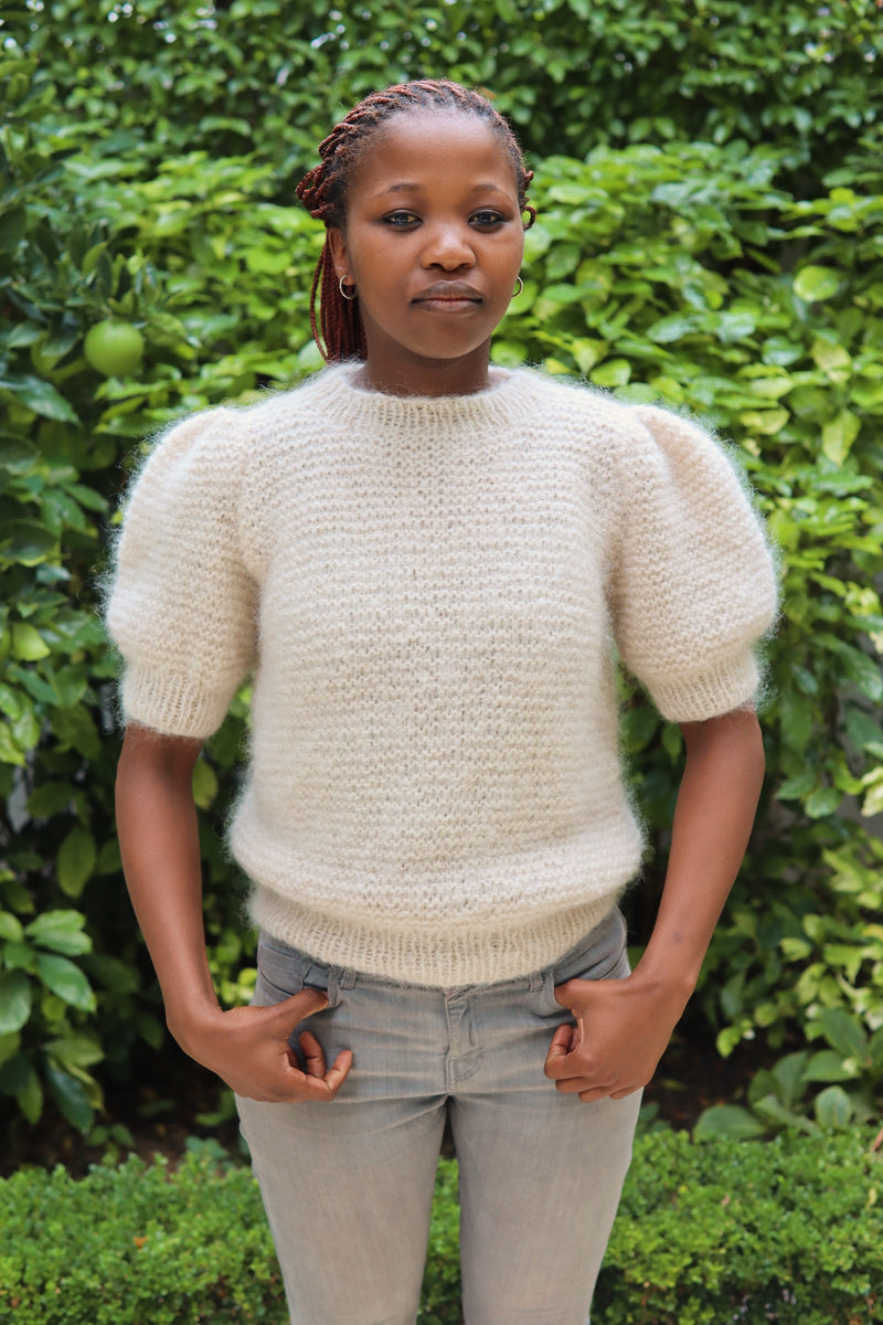 Mohair Puff Blouse Single Knit | Linen – Chommies