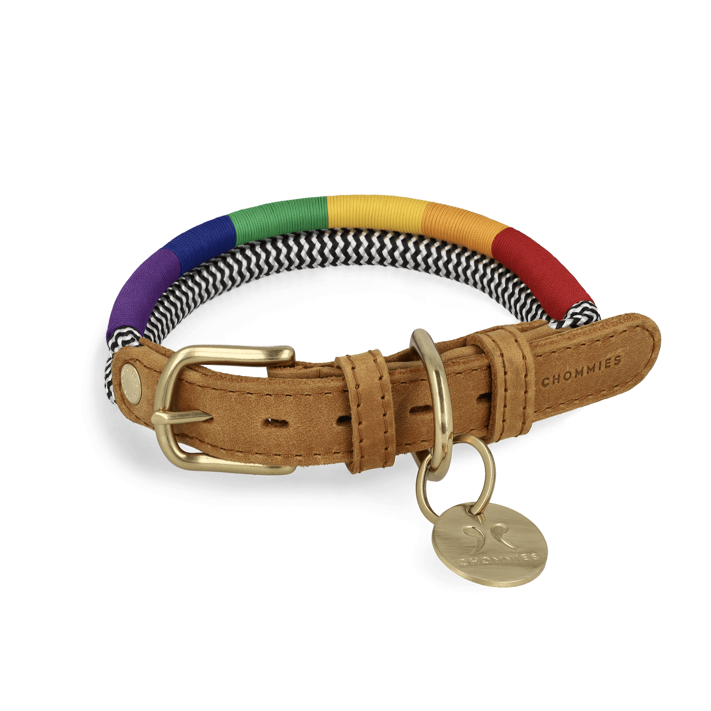 Adjustable Dog Collar | Rainbow - Chommies