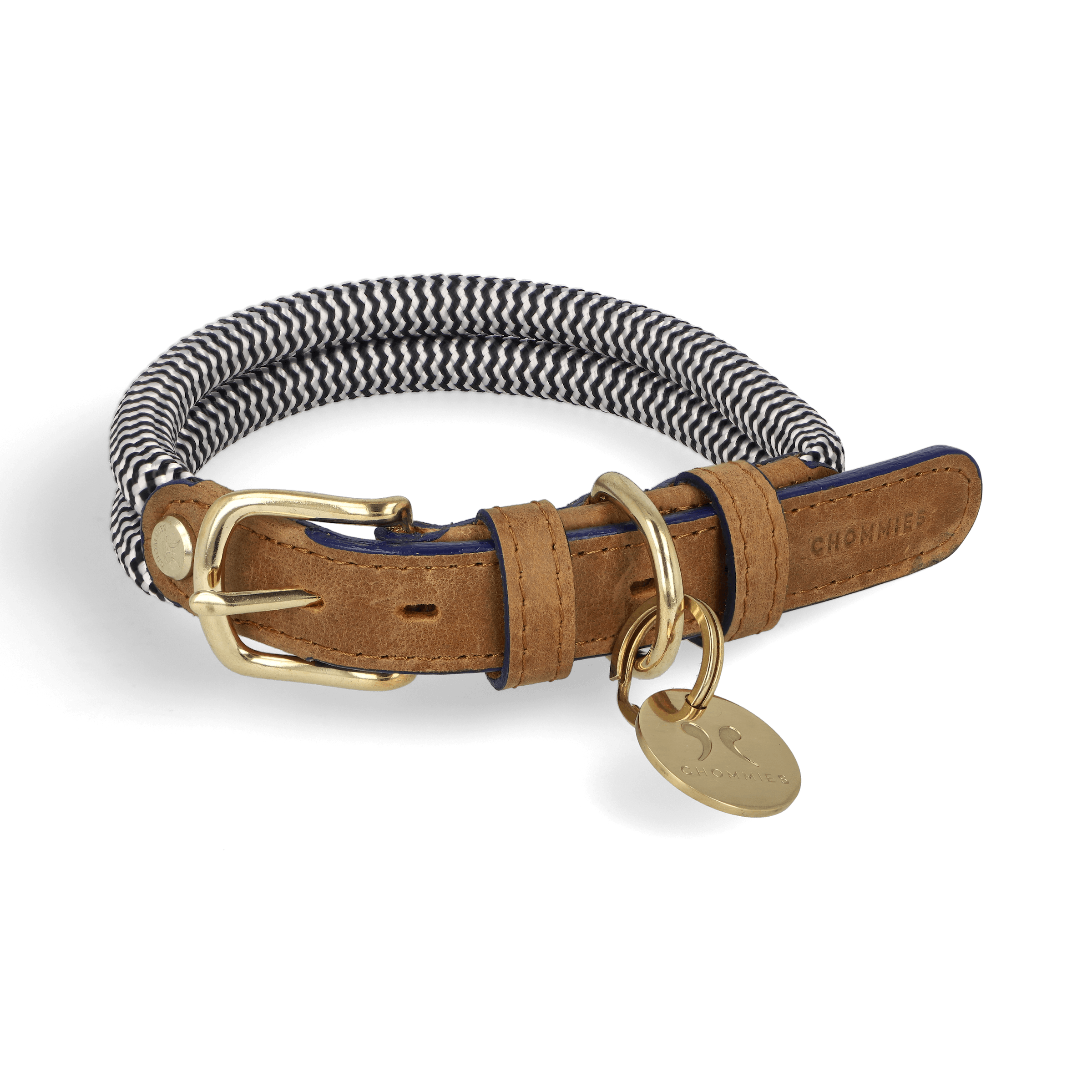 Adjustable Dog Collar | Sandton Blue Edge - Chommies