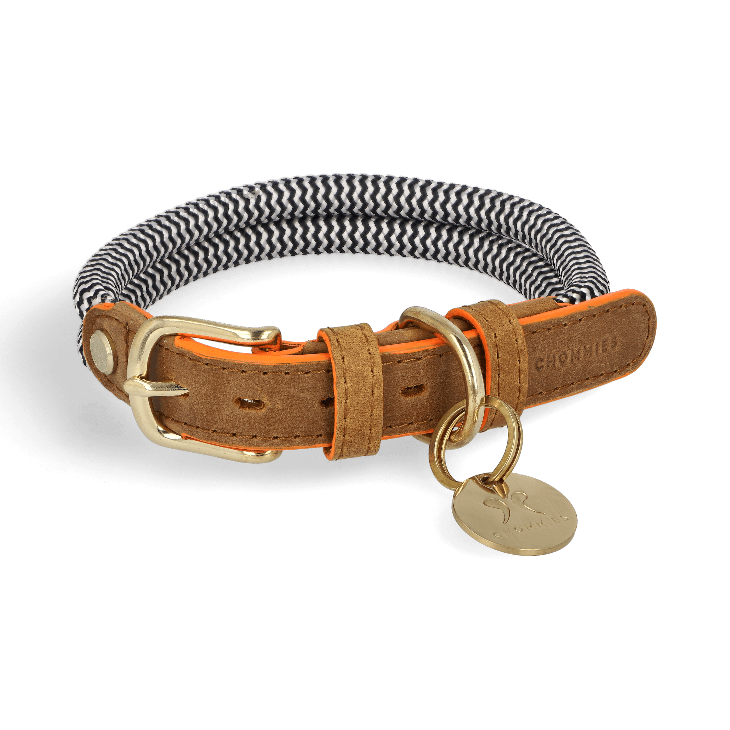 Chommies Adjustable Dog Collar | Sandton Orange Edge