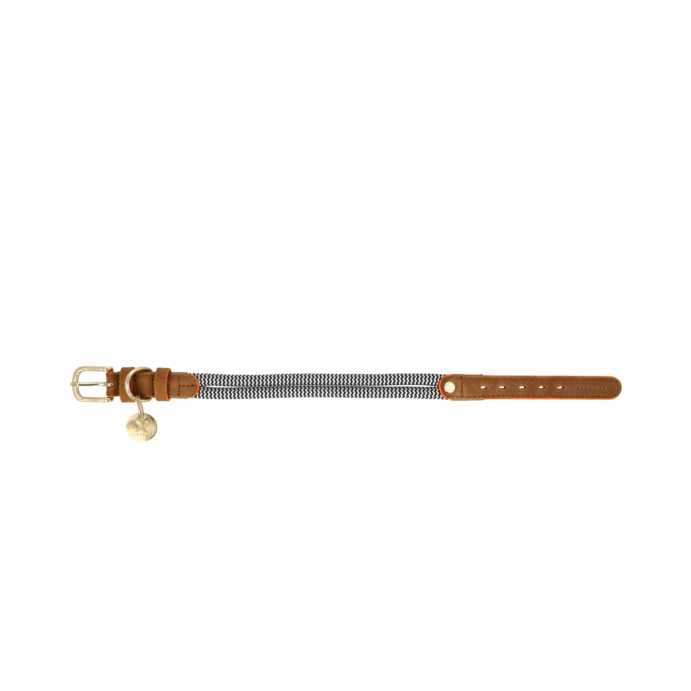 Chommies Adjustable Dog Collar | Sandton Orange Edge