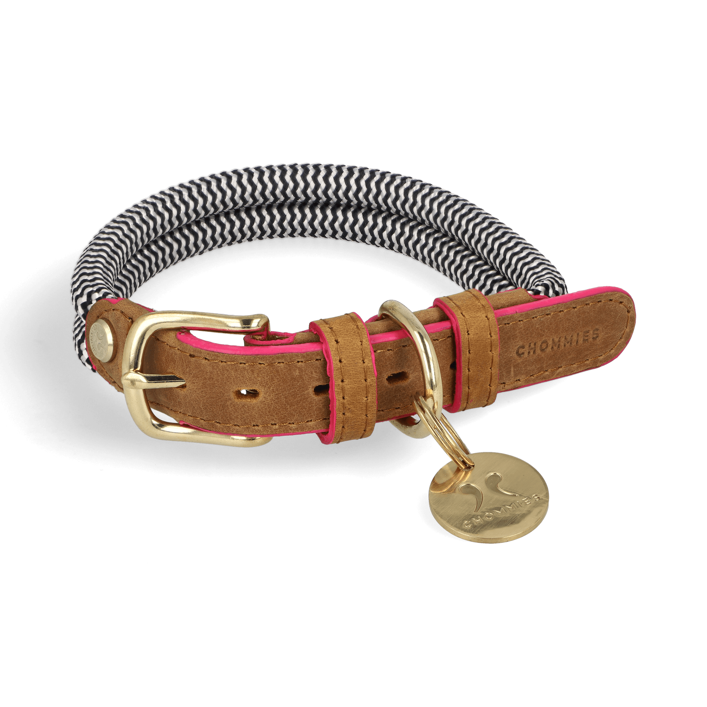 Adjustable Dog Collar | Sandton Pink Edge - Chommies