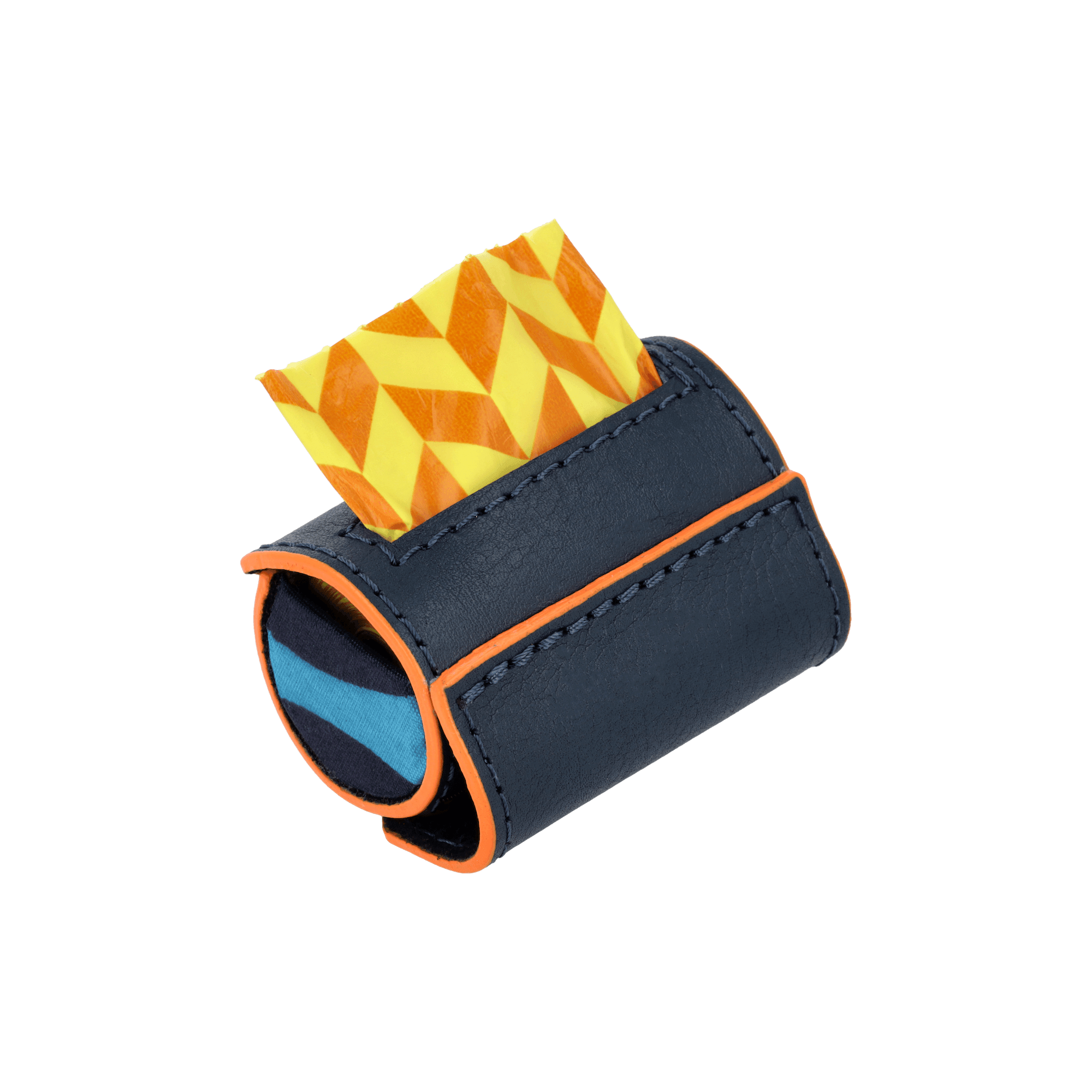 Clip - On Poo Bag Holder | Navy Orange Edge - Chommies