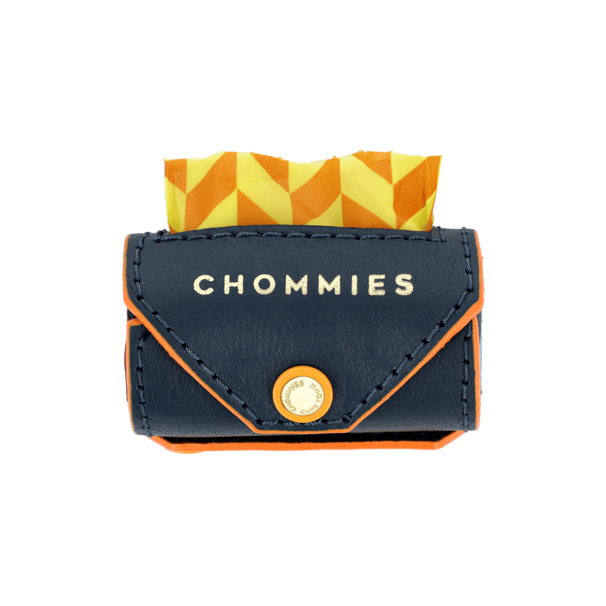 Clip - On Poo Bag Holder | Navy Orange Edge - Chommies