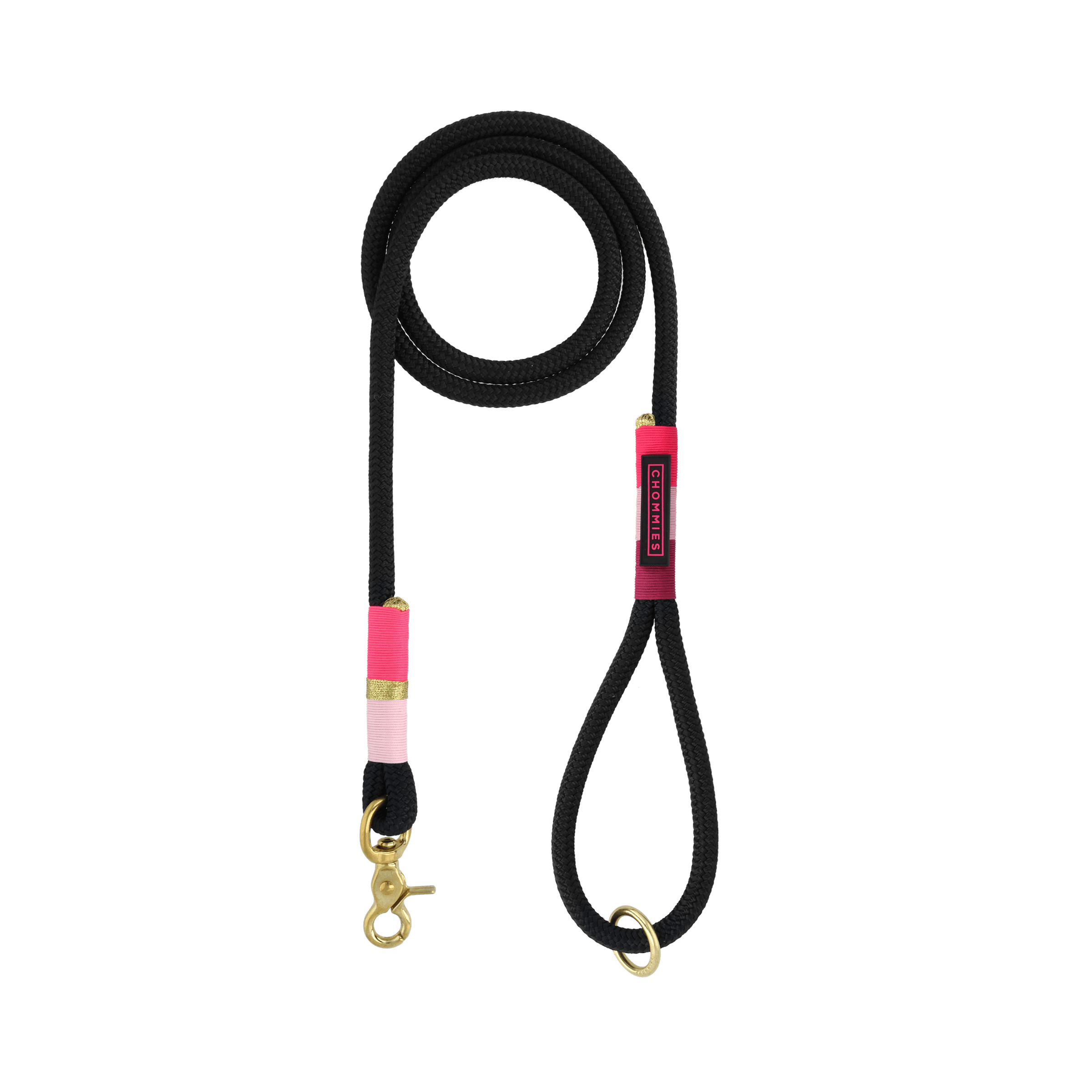 Everyday Dog Leash | Pink Acid on Black - Chommies