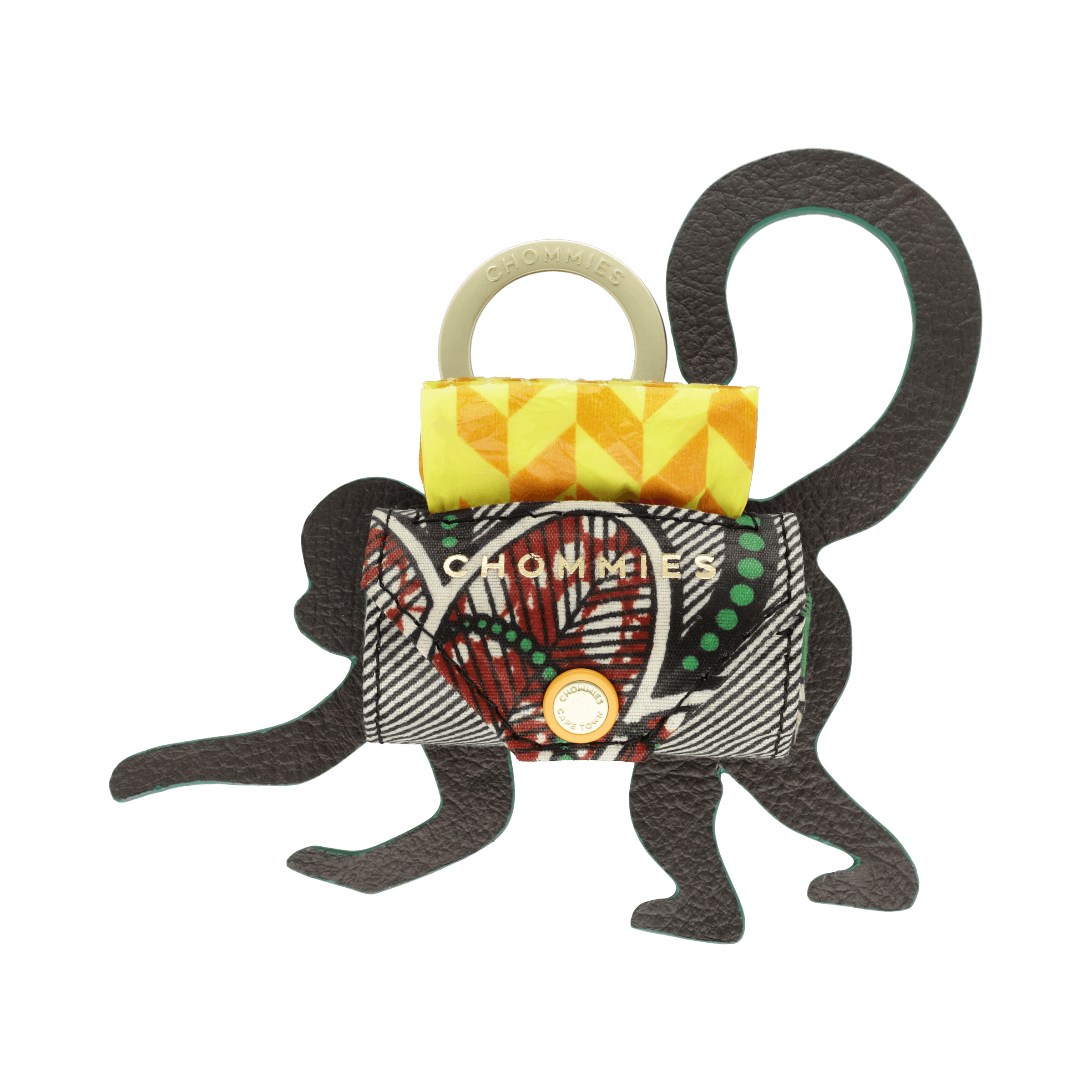 Monkey Business Poo Bag Holder | Grey and Green - Chommies