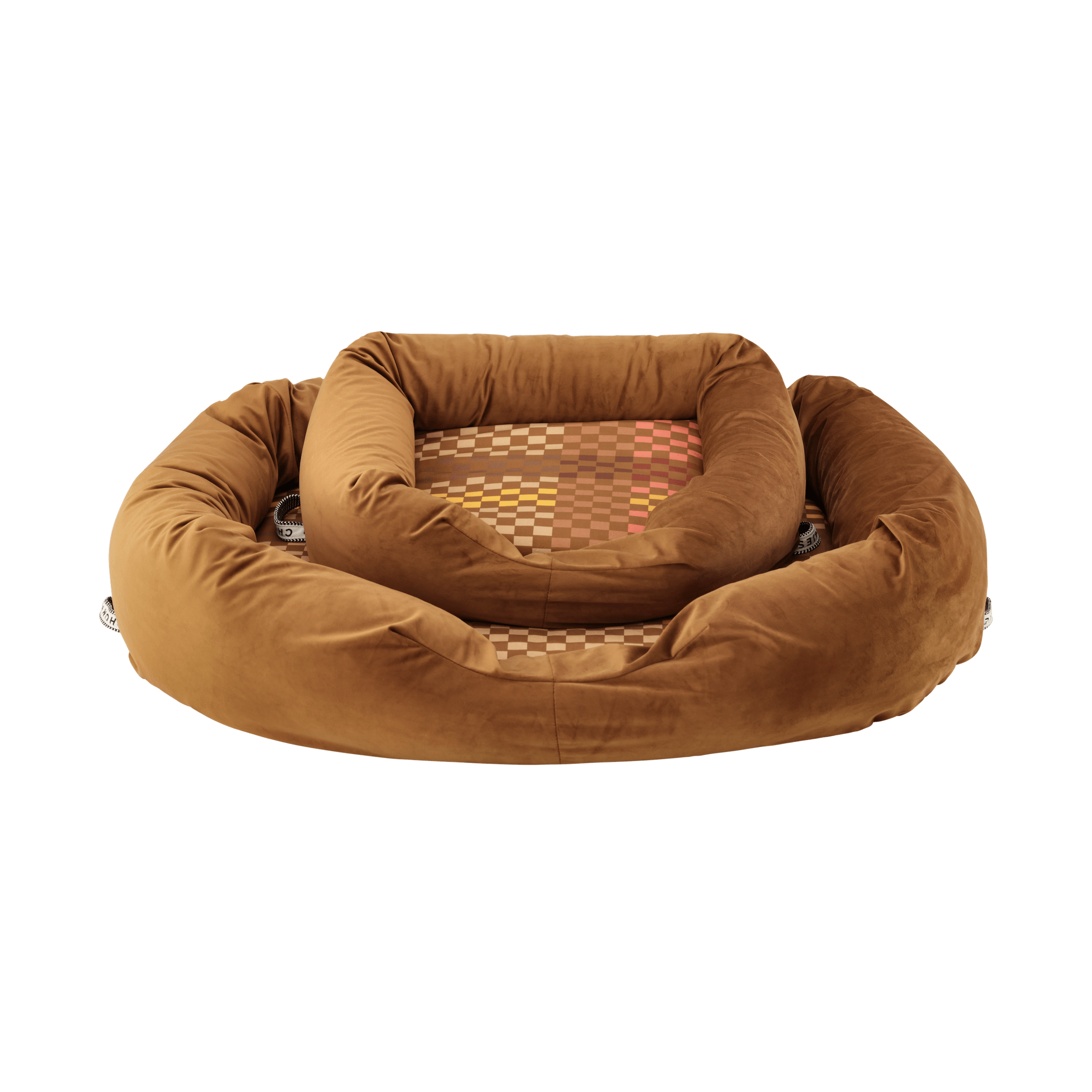 Velvet Dog Bed | Amber - Chommies