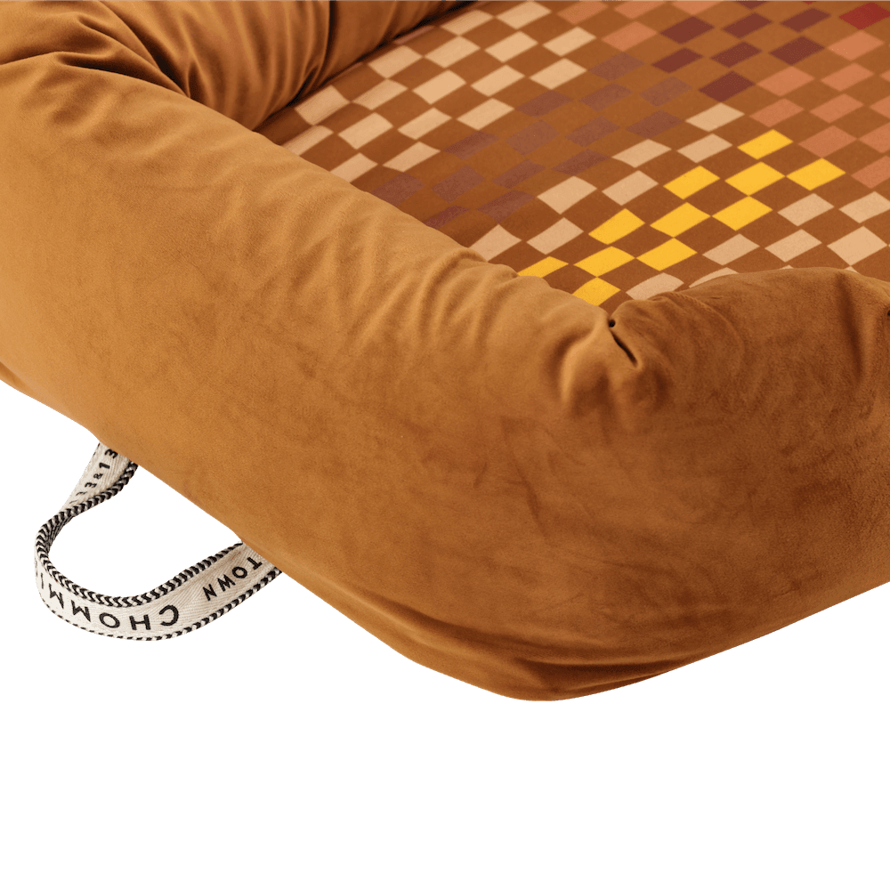 Velvet Dog Bed | Amber - Chommies