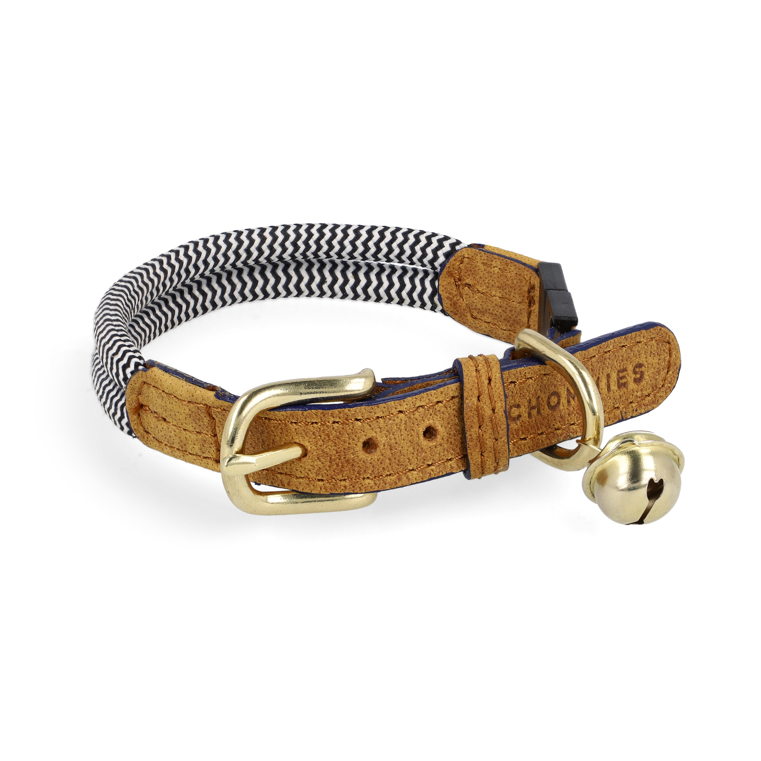 Adjustable Quick-Release Rope Cat Collar | Sandton with Blue Edge